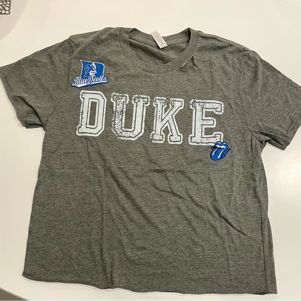 March Madness! Duke game day vintage-style tshirt with iconic patches.